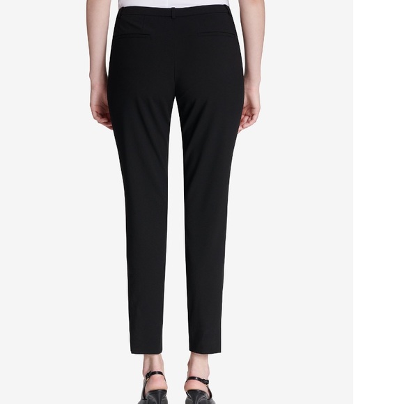 Calvin Klein Black Button-Hem Ankle Pants Sz:2 - Picture 2 of 4